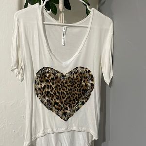 The Classic print heart t shirt